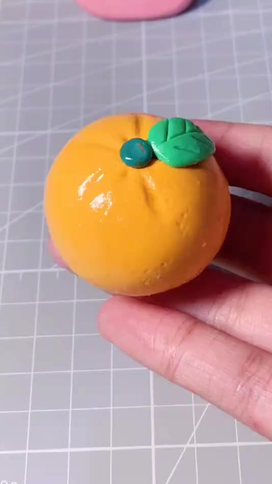 粘土小橘子摆件教程