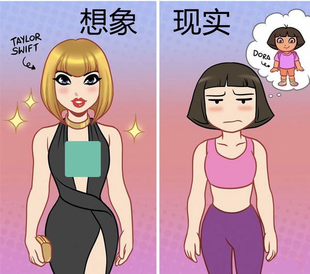 现实与想象的差距有多大?画师画出发型对比图,想象果然很美好