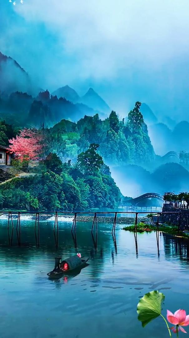 优美大自然:世外仙境山水间,桃源小院度余年,忘却(2)