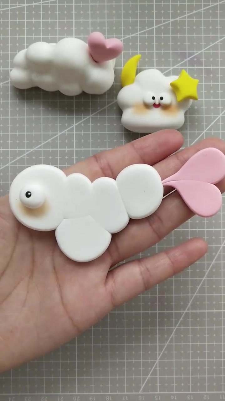 超轻粘土3种云朵教程一看就会系列-度小视