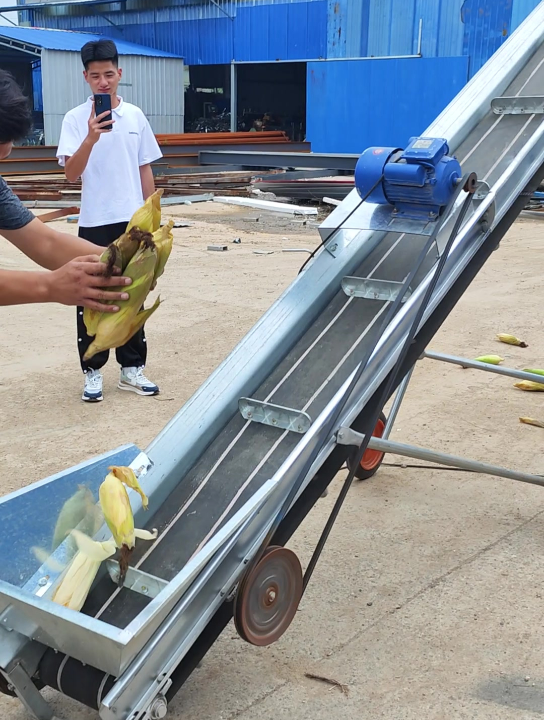 皮带式玉米棒子输送机