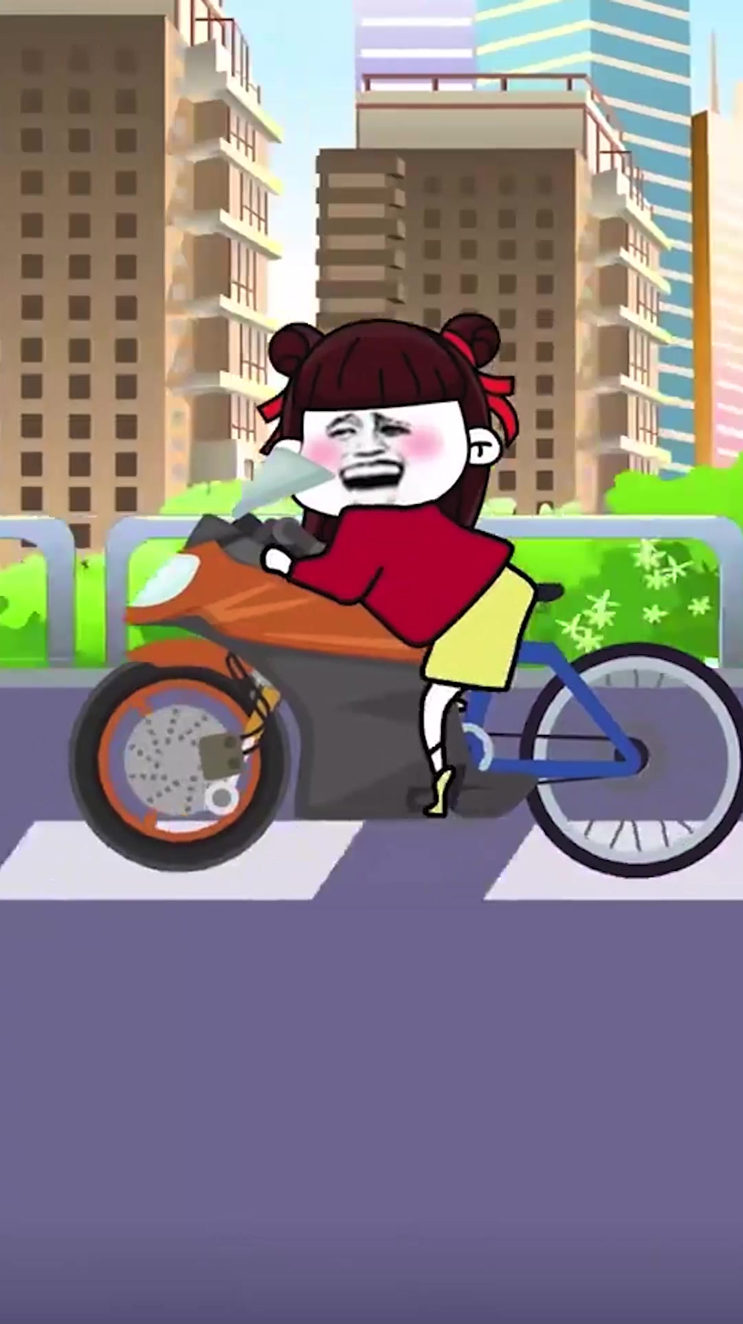 一个人骑车真的很爽耶,沙雕反转