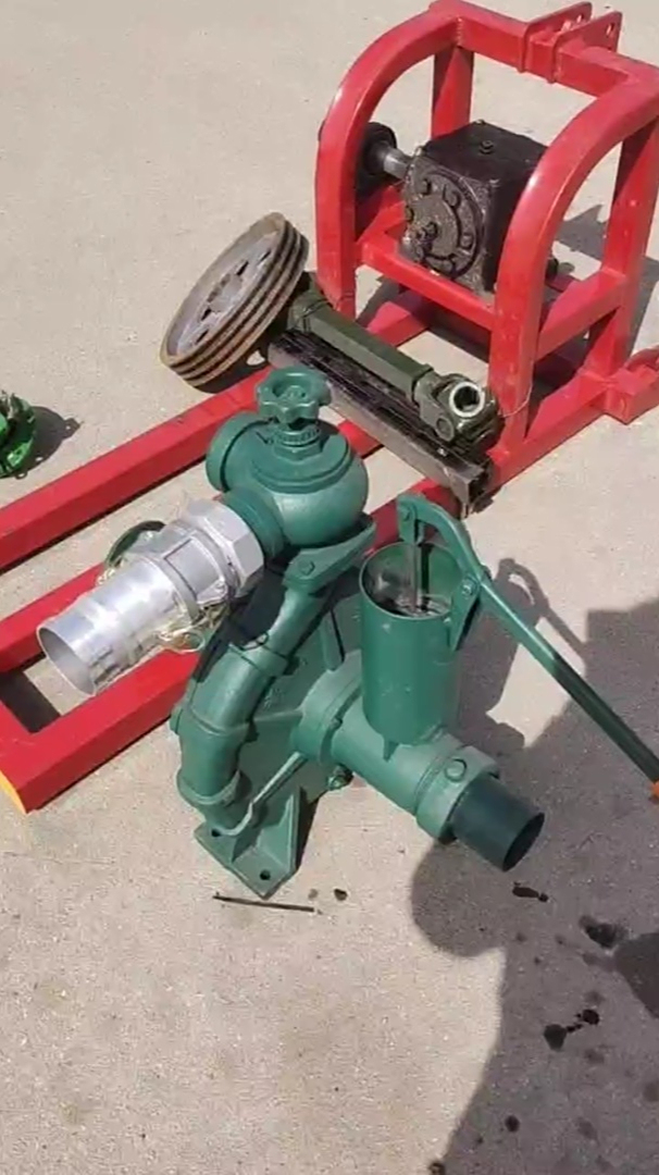 拖拉机传动轴带高扬程水泵3进3出双叶轮高扬泵喷灌泵