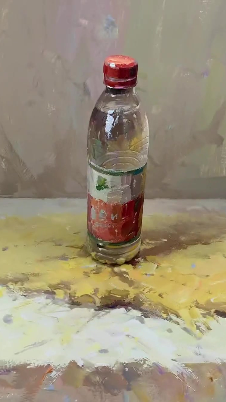 水彩技法怎么把透明的瓶子画透明