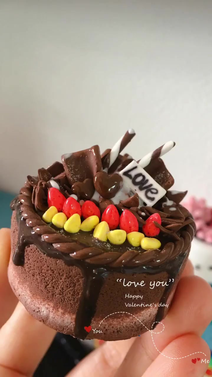 粘土教程巧克力蛋糕希望你喜欢哦