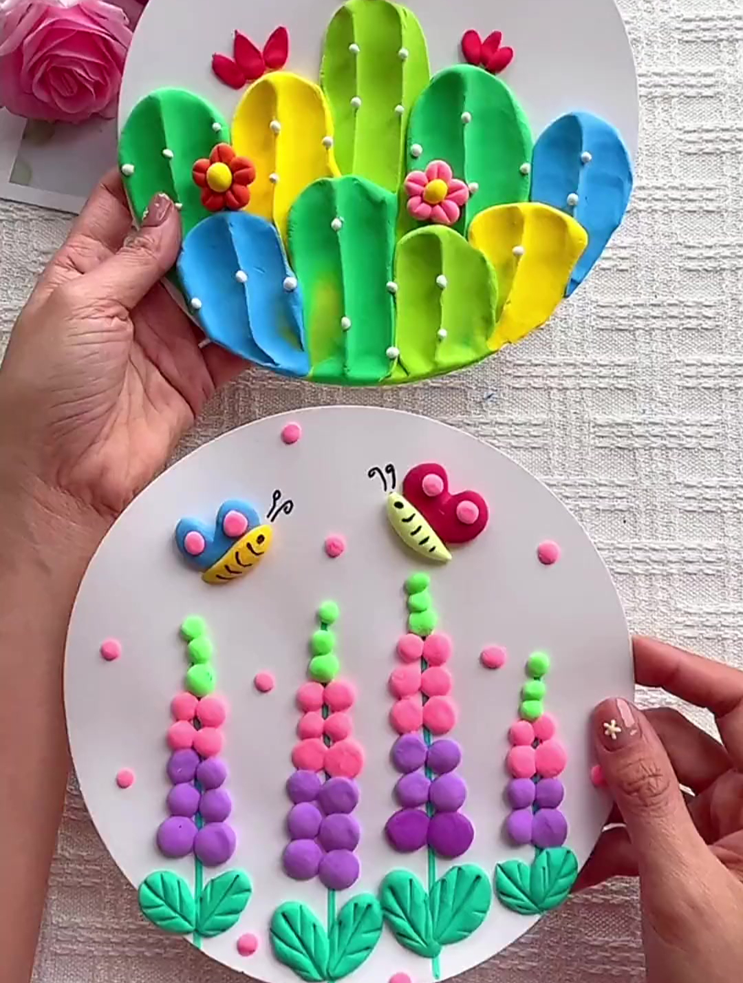 孩子平时学校画画做手工需要的圆形卡纸 纸张厚实颜色鲜艳-度小视