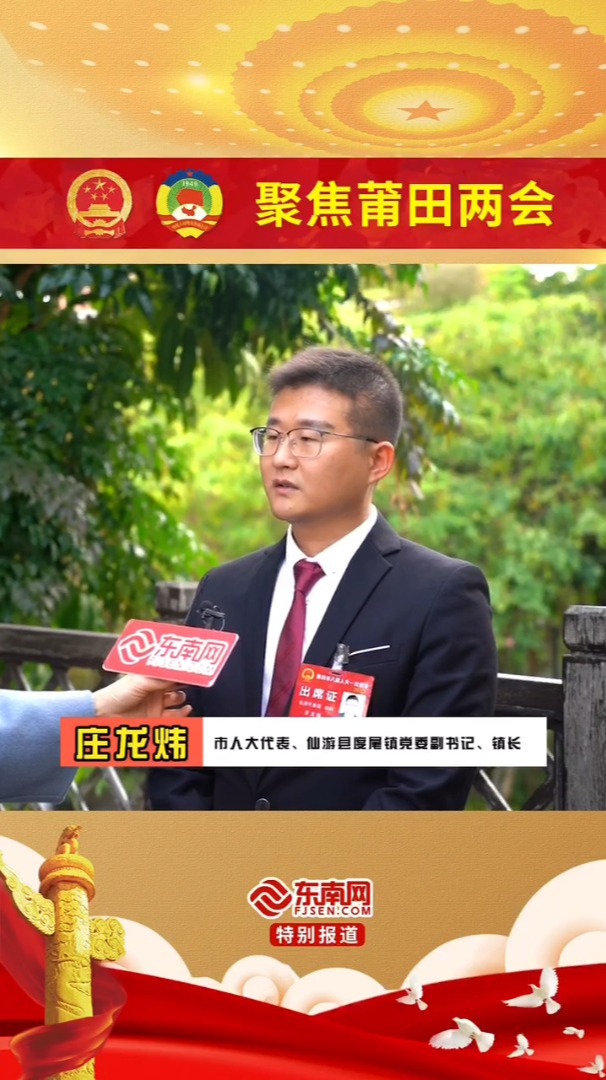 莆田市人大代表仙游县度尾镇党委副书记庄龙炜谈政府工作报告