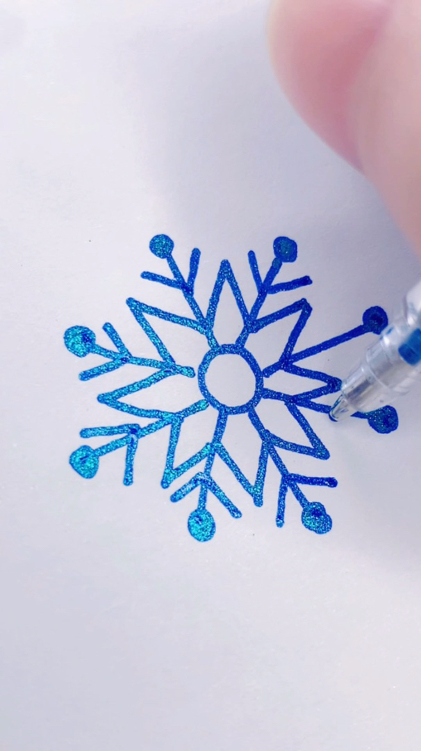 一起来画简笔画雪花吧冬日必备简单易学