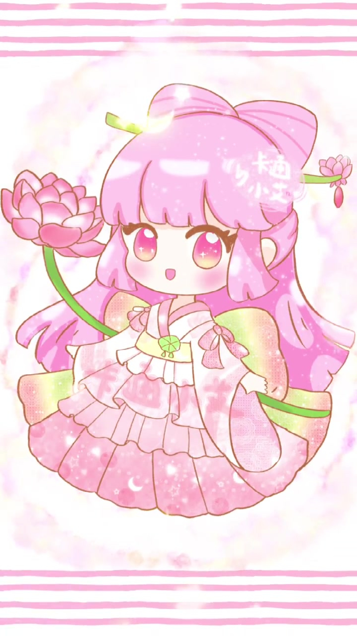 十二花神拟人画可爱手绘画