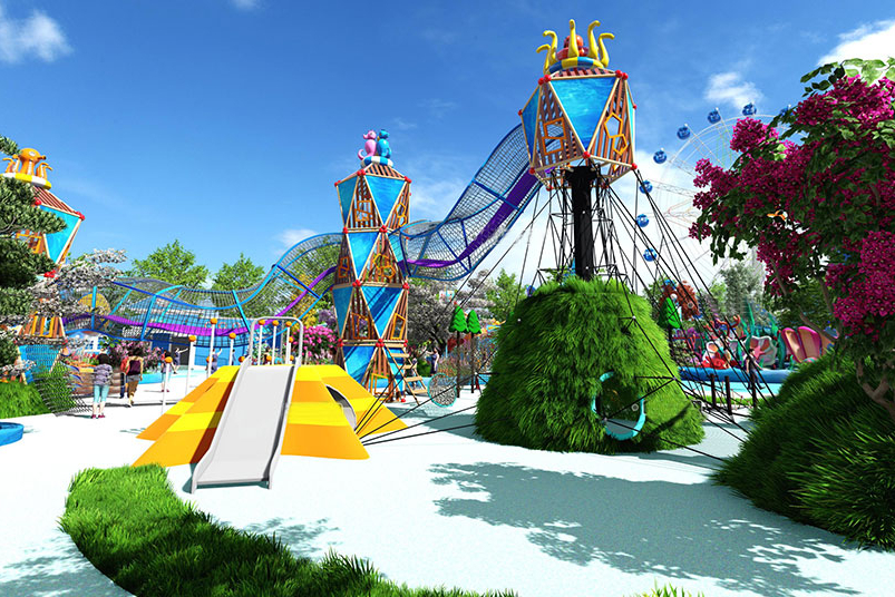 你看!邢台海洋乐园里有超大型无动力设施哎!