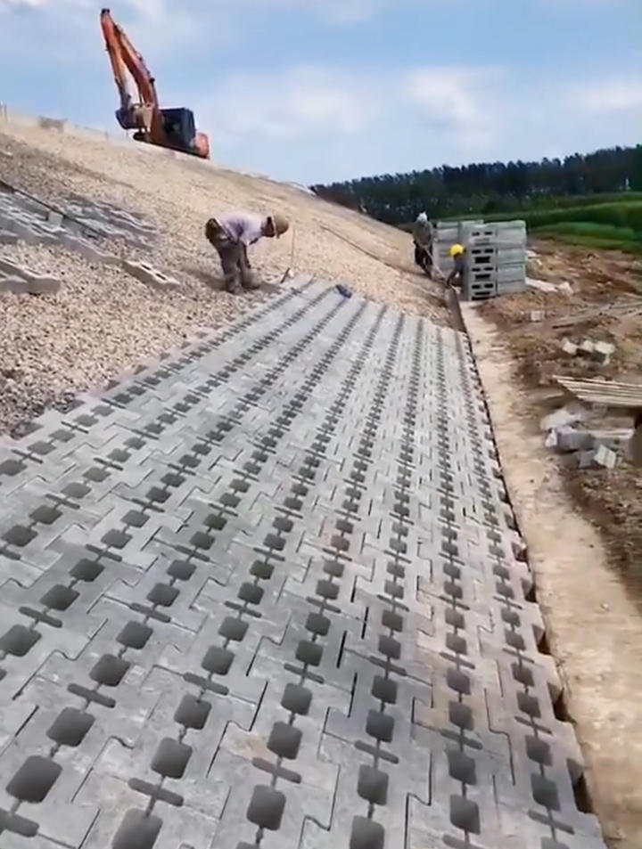 植生块连锁护坡模具 燕尾连锁护坡模具 河道水利工程使用