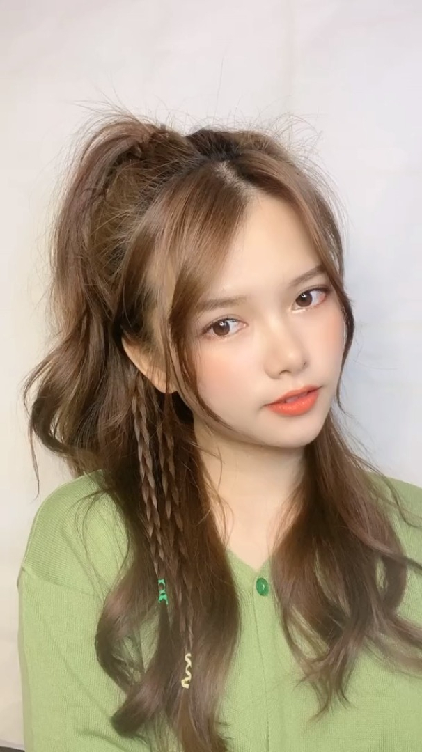 女明星同款铁马尾定型术十级大风也不乱