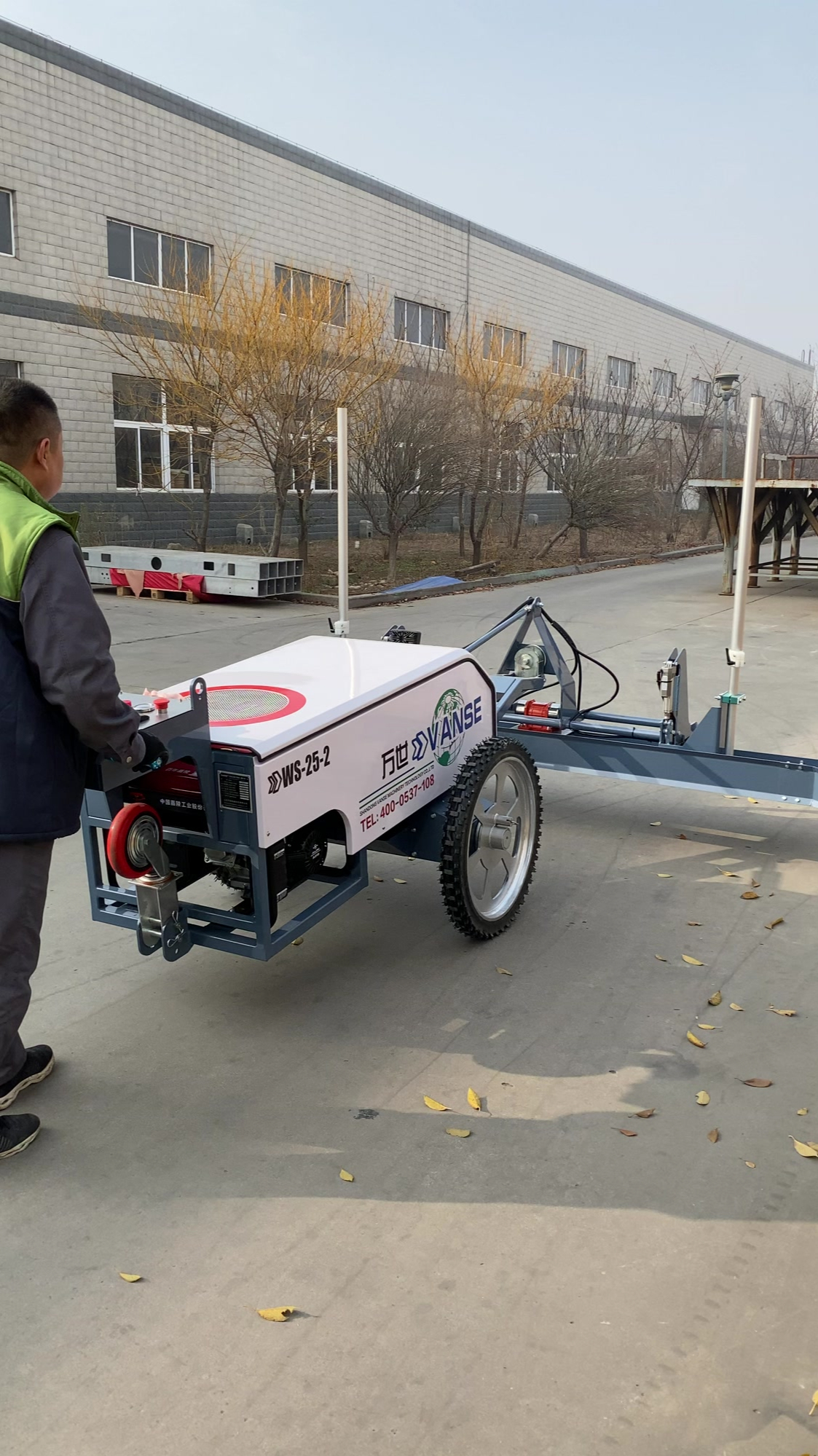 万世 激光整平机 两轮独立整平头 2.5米找平宽度