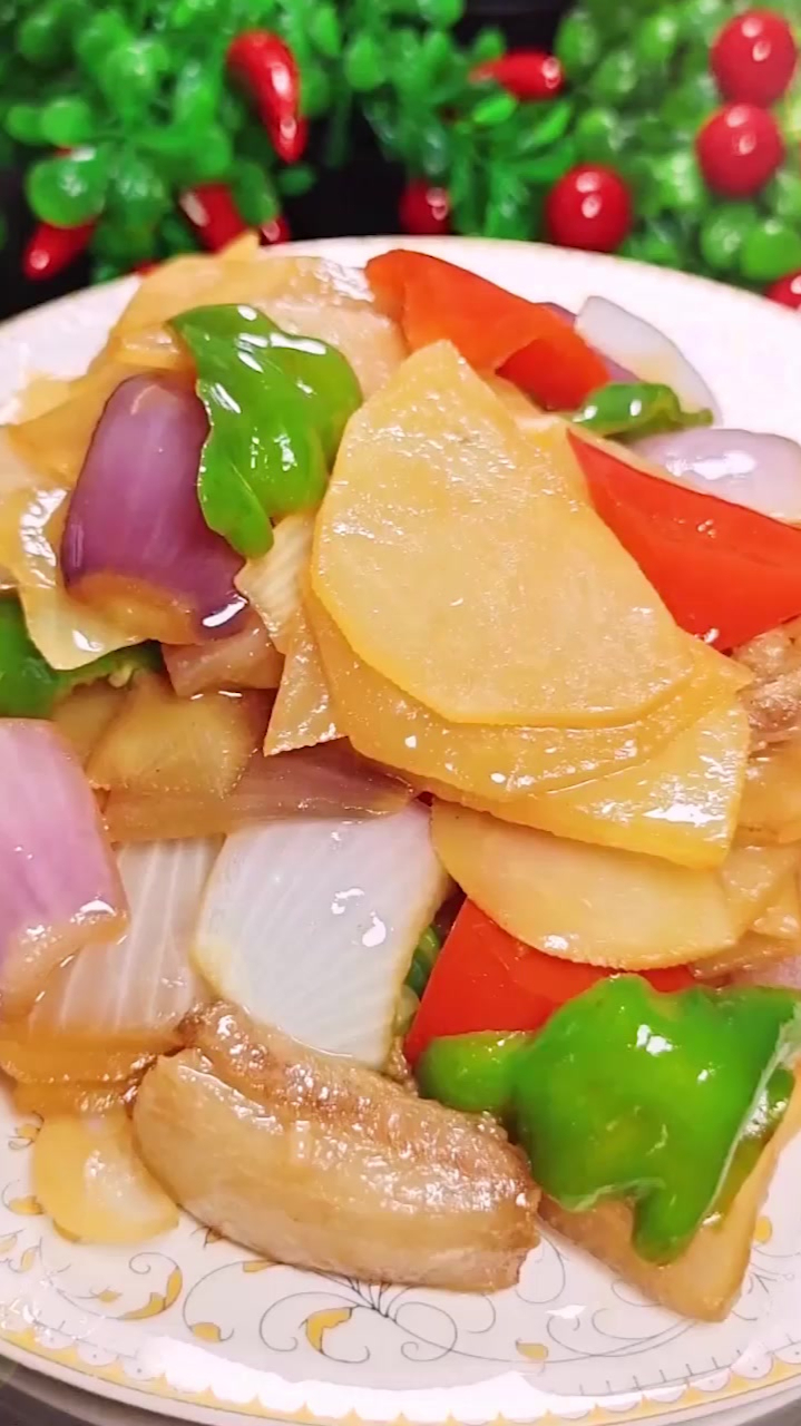 洋葱土豆片,这样做太有食欲了-度小视