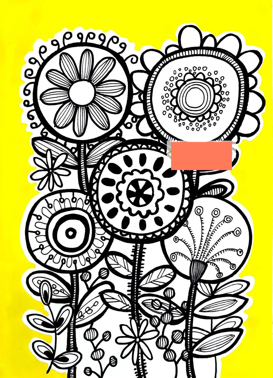 儿童画教程|线描画——春回大地,春暖花开!