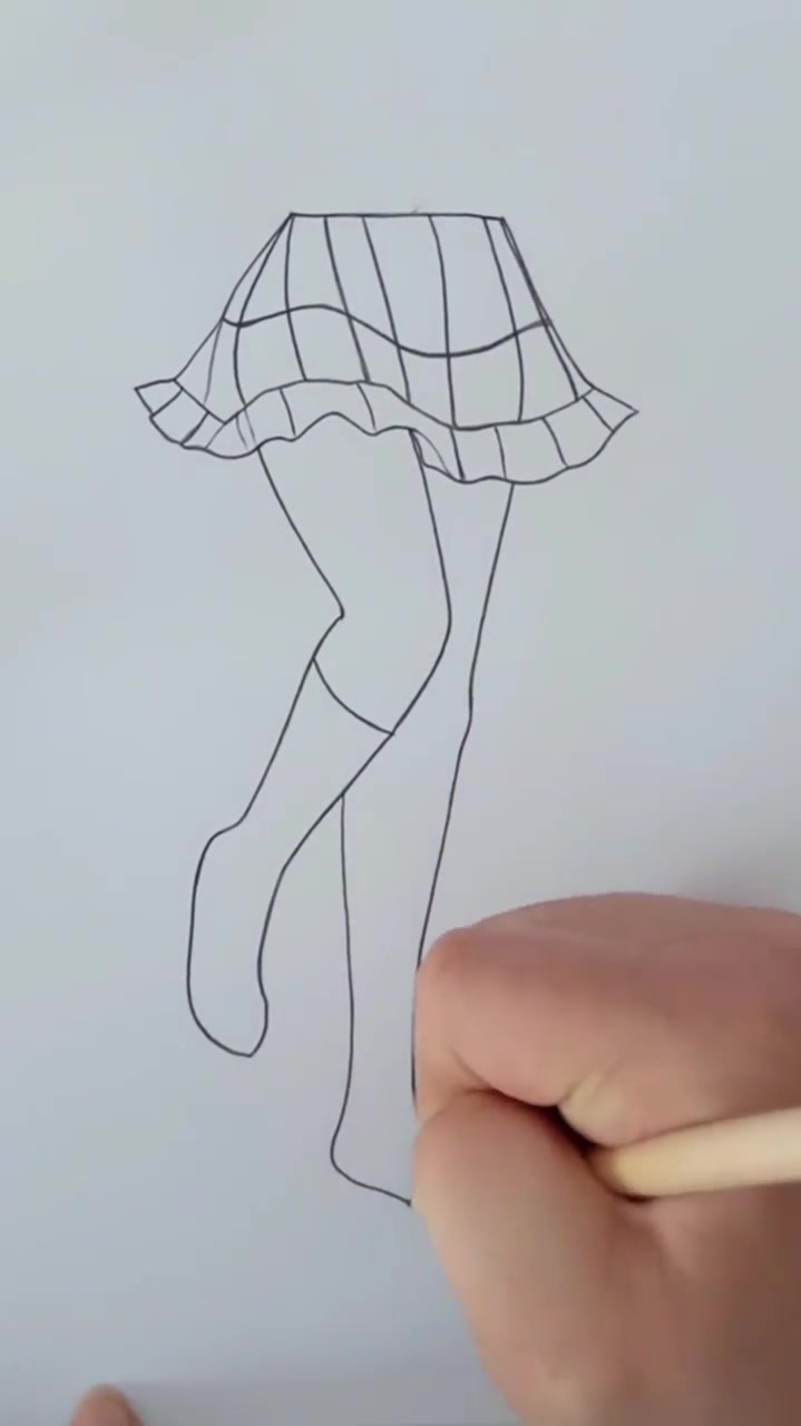 教你画动漫女生腿绘画日常