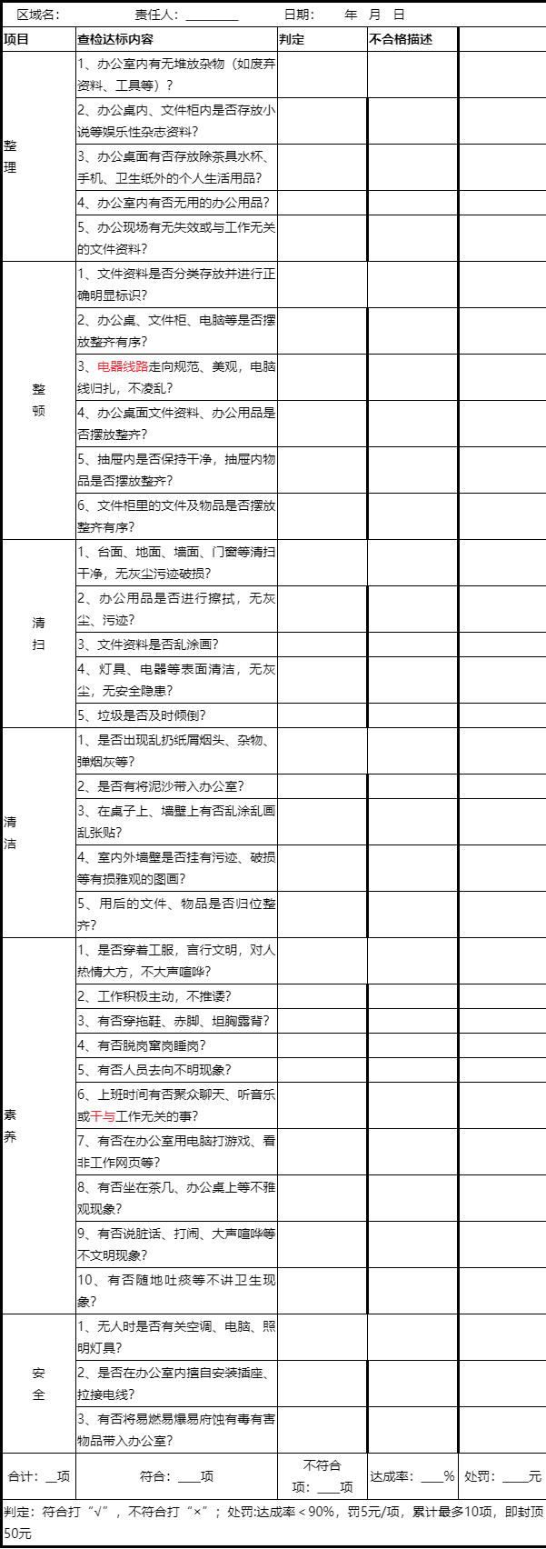 办公室6s管理明细图片图片