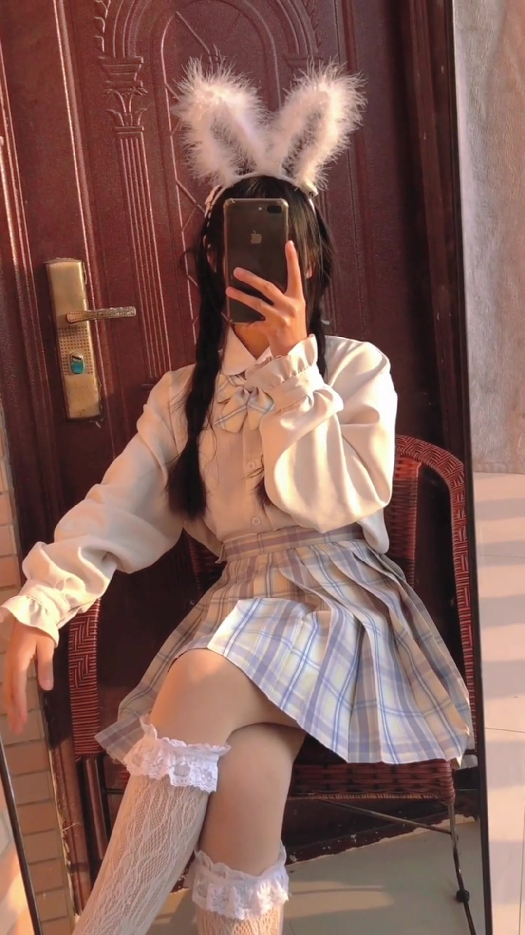 jk制服版本的兔女郎穿搭,看完你爱了吗-度小视