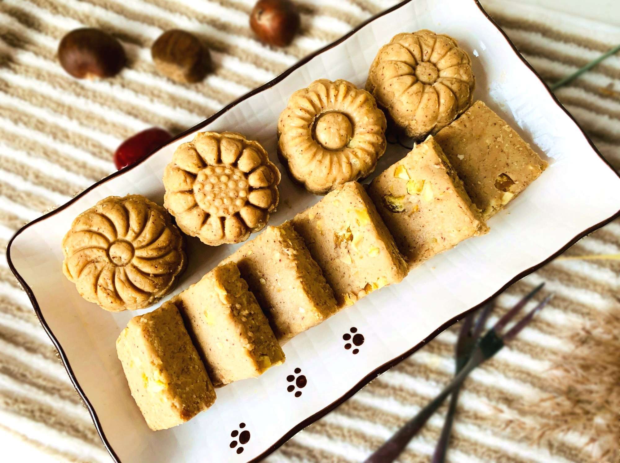 秋季,diy满汉全席中的宫廷栗子糕,美味又滋补,老人孩子都适合