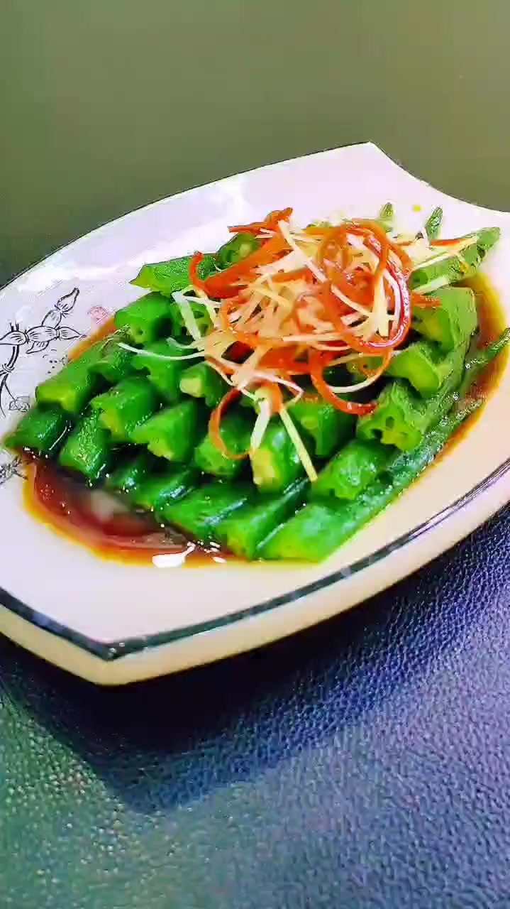 白灼秋葵营养健康简单易做