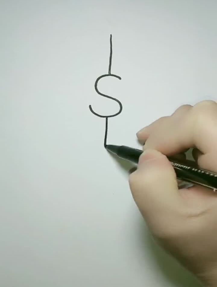 一个字母s.简笔画两个友好的小动物简笔画小动物-度小视