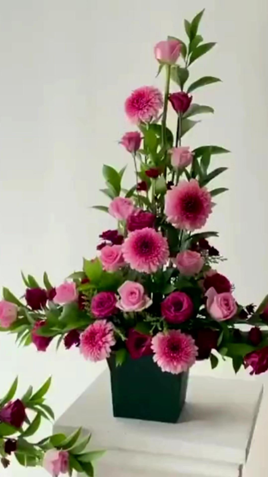 基础花艺倒t形插花