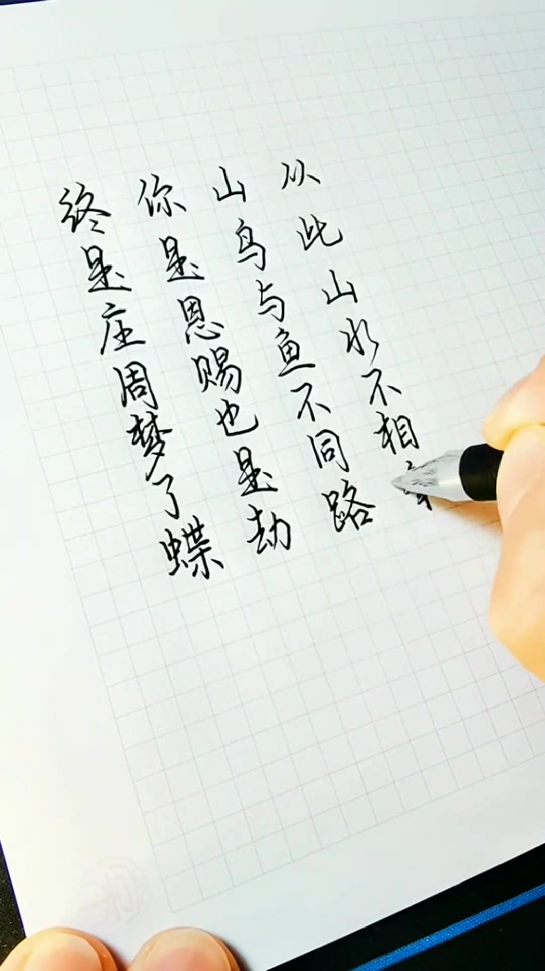 山鸟与鱼不同路从此山水不相逢