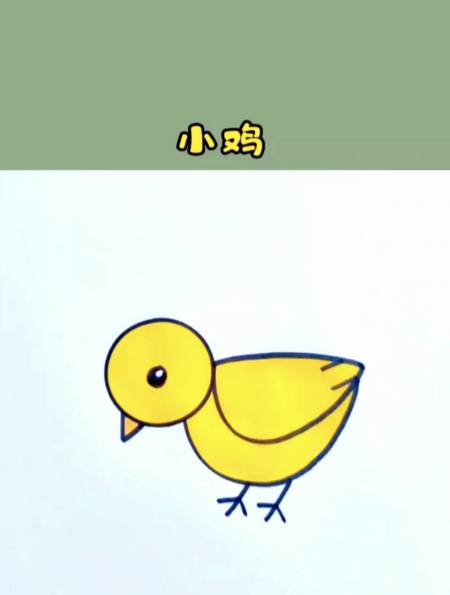 小鸡的简单画法,一学就会的小鸡简笔画!-度小视