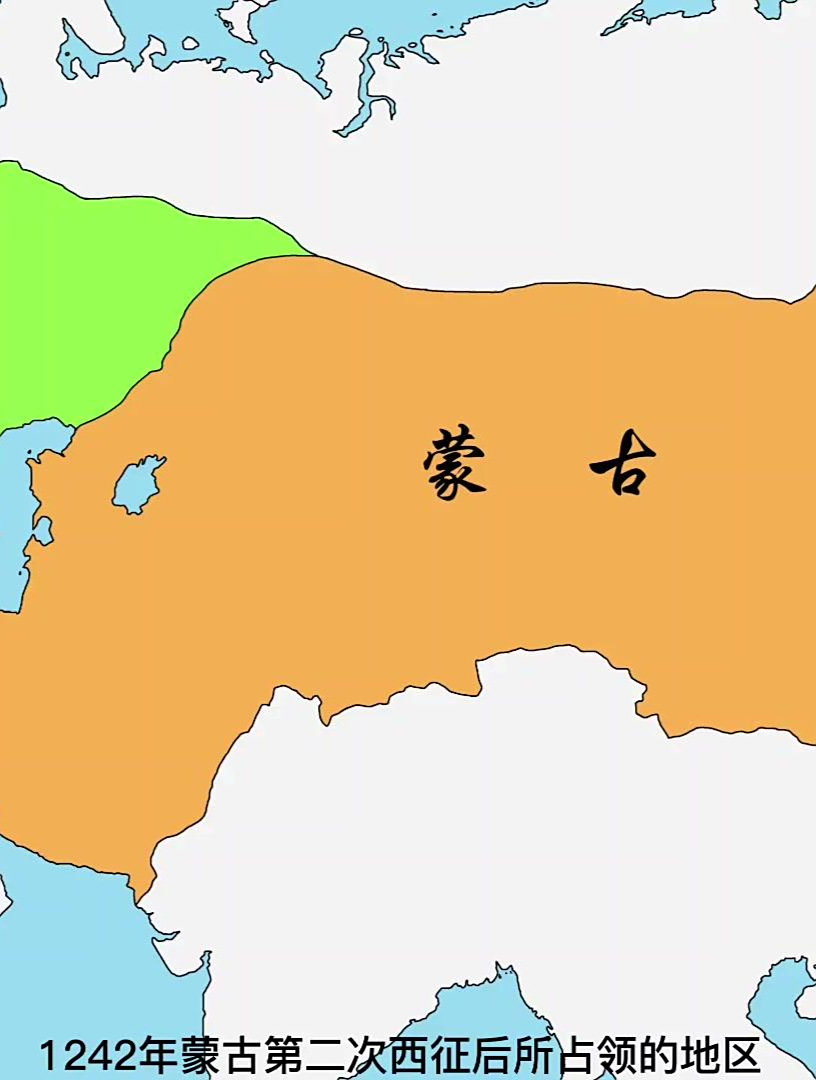 蒙古帝国的大致扩张版图 蒙古 历史 地图-度小视