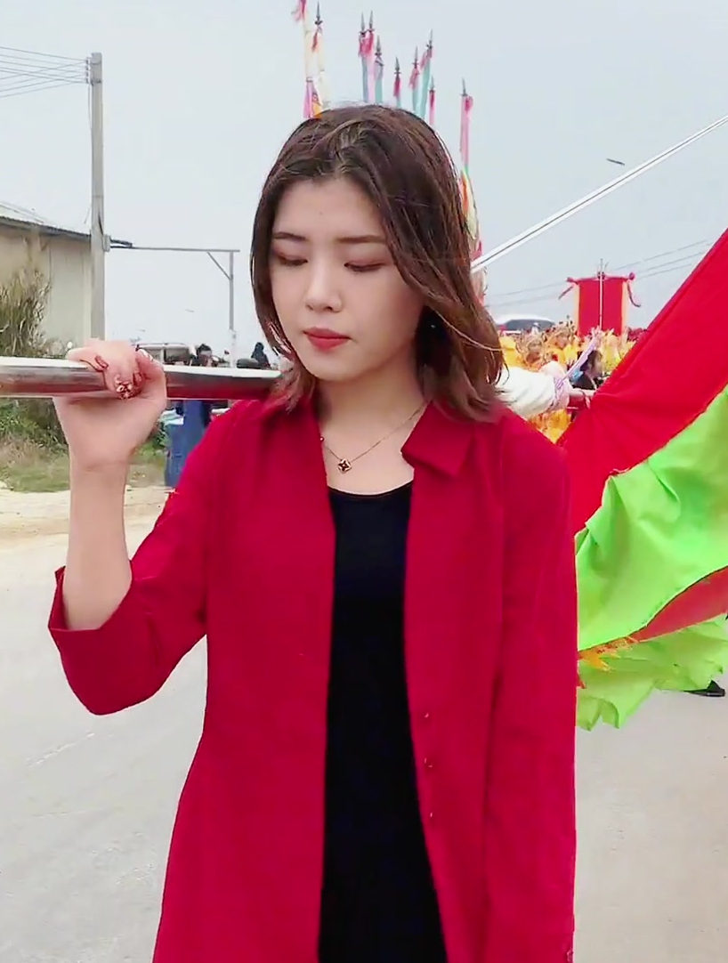 广东惠来澳角村真正的头标,潮汕标旗美女-度小视