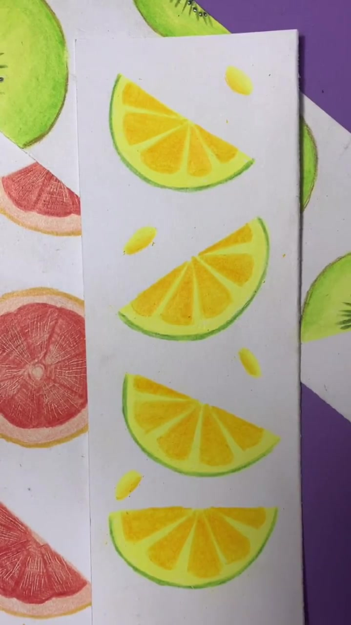 简单易学的柠檬小书签,一起来画吧-度小视