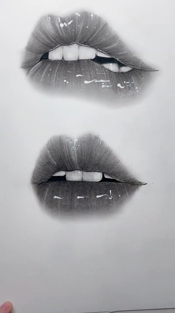 你喜欢哪个嘴巴呢,素描日常手绘