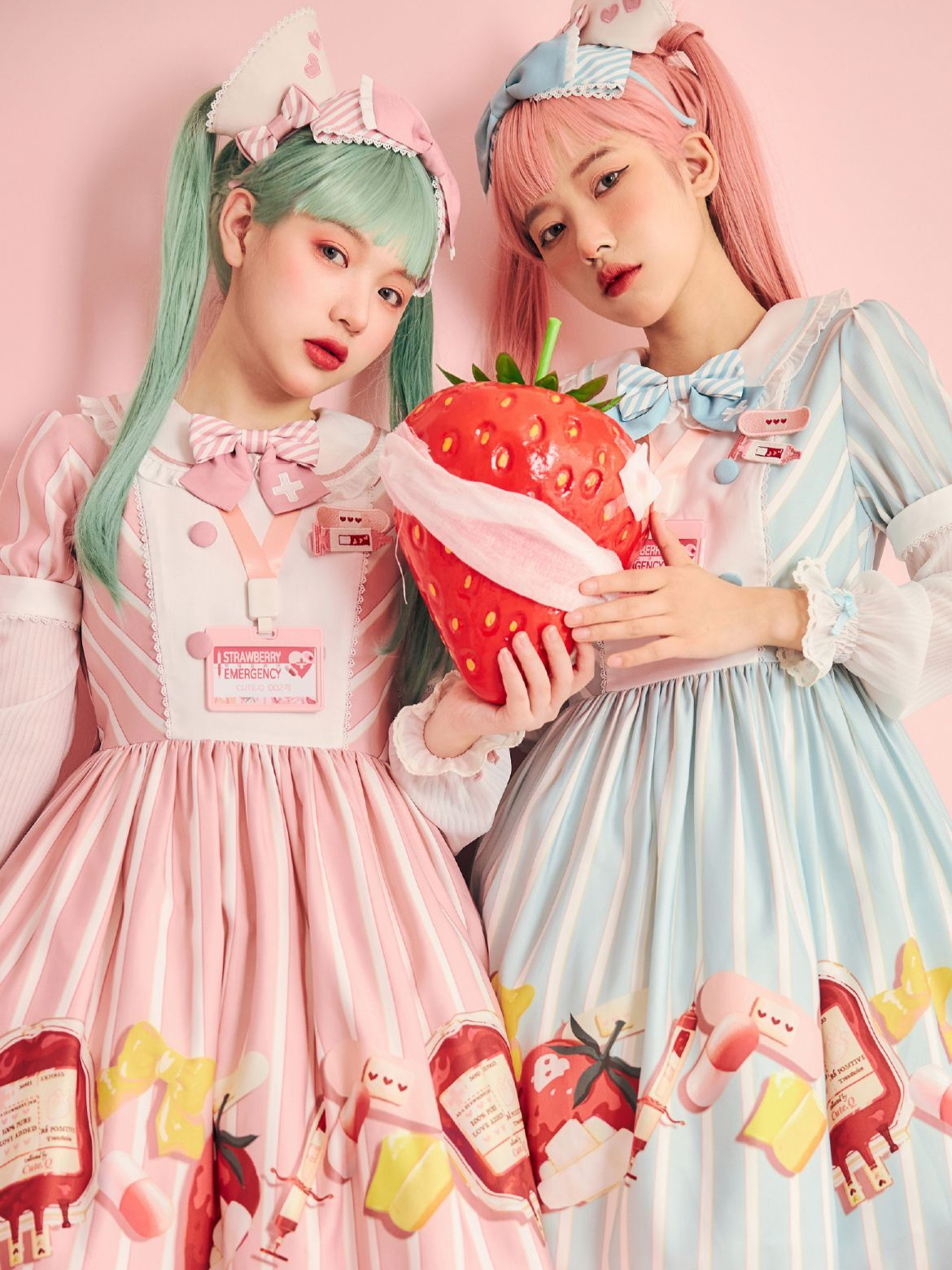 粉色的洛丽塔"护士裙"是真甜,不仅高贵端庄,还很显俏皮