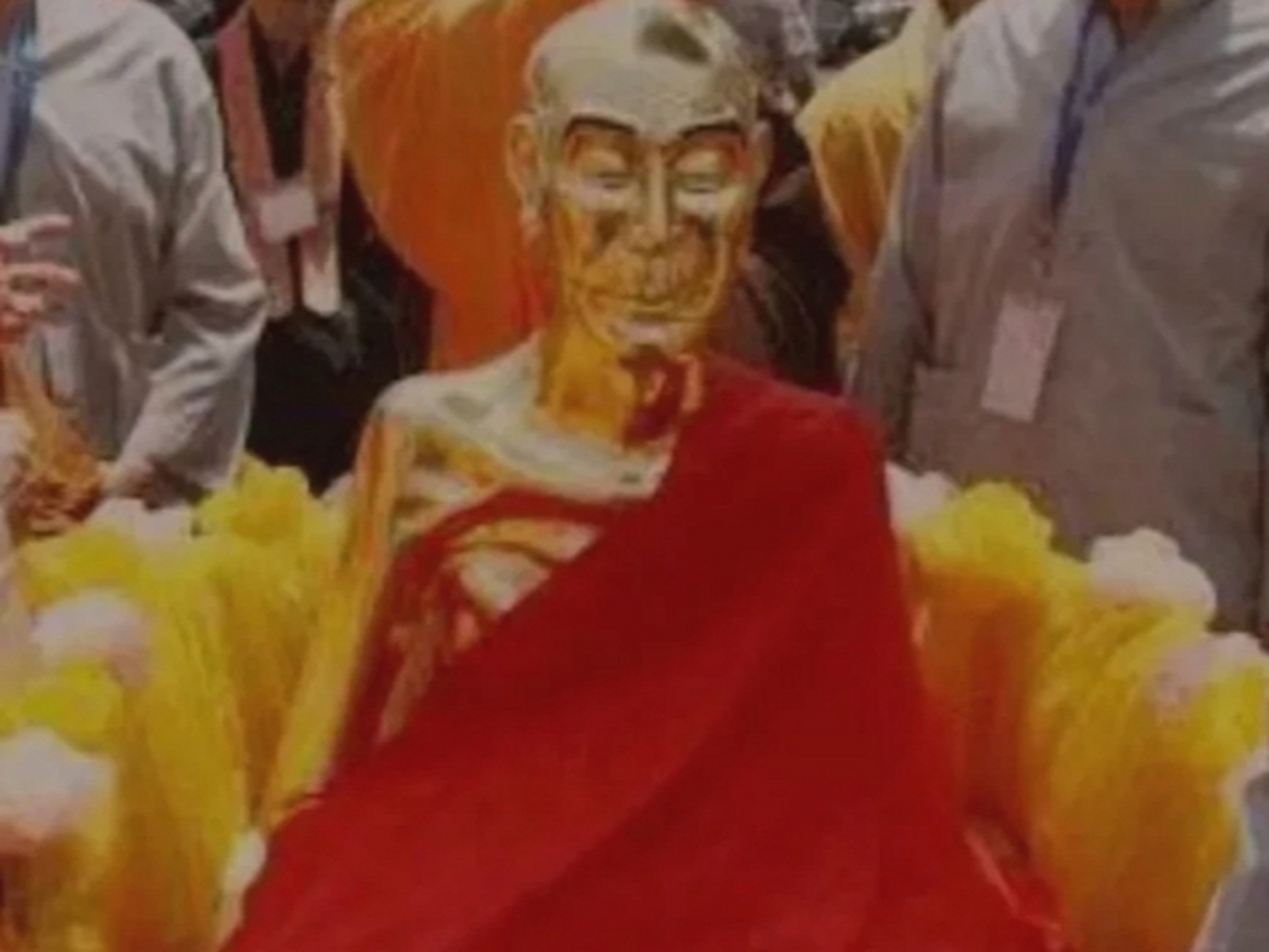 这是顶礼慈航法师的肉身金身像!