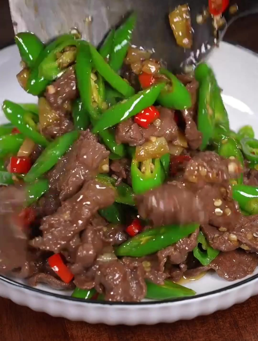 辣椒炒牛肉,鲜嫩,香辣开胃
