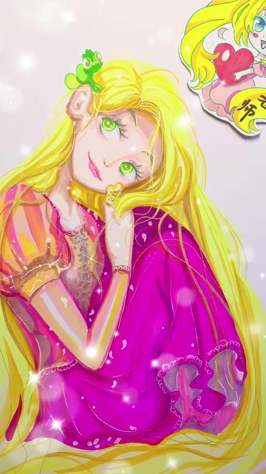 马克笔手绘,完整版乐佩公主