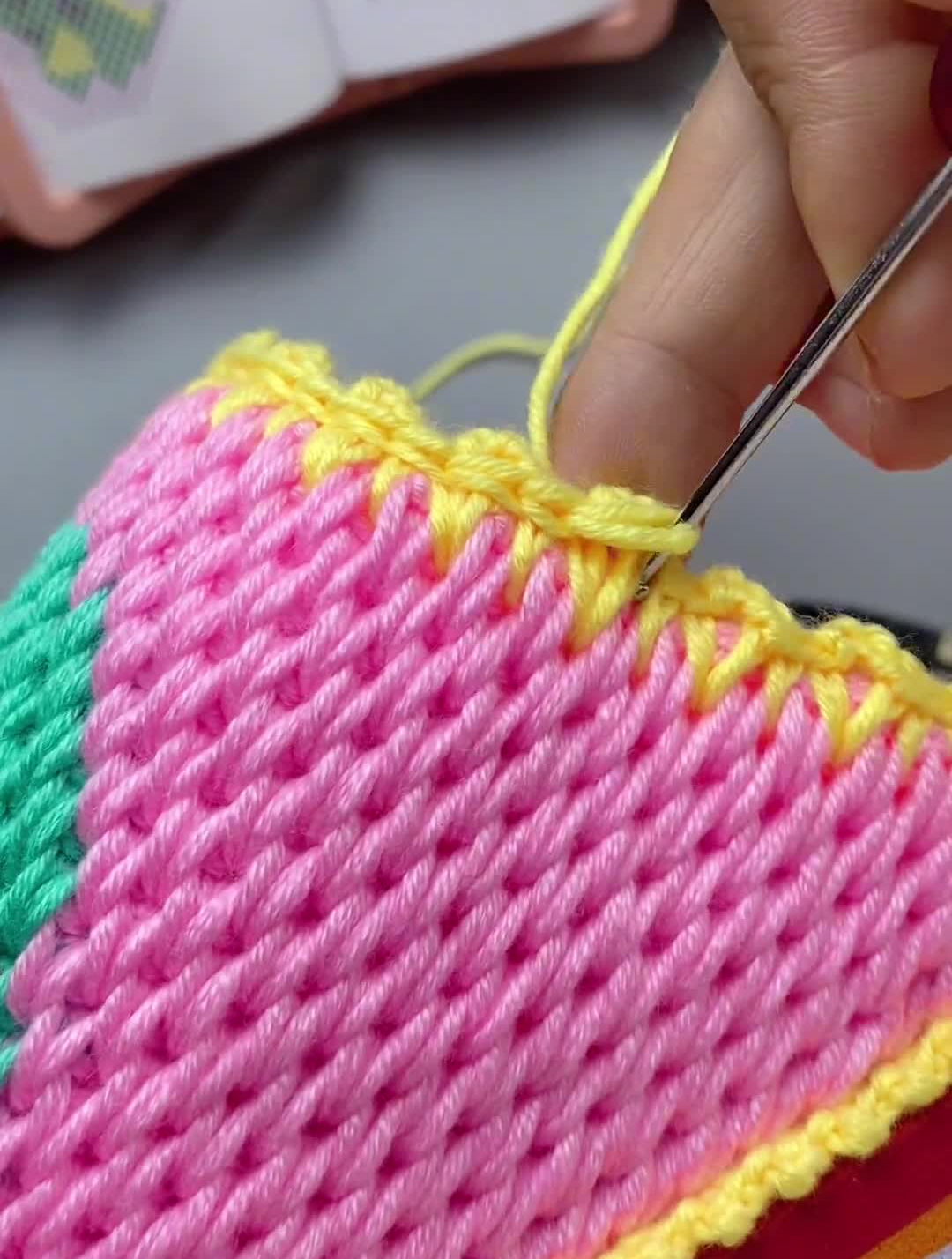 钩鞋教程爱手工爱生活狗牙花边