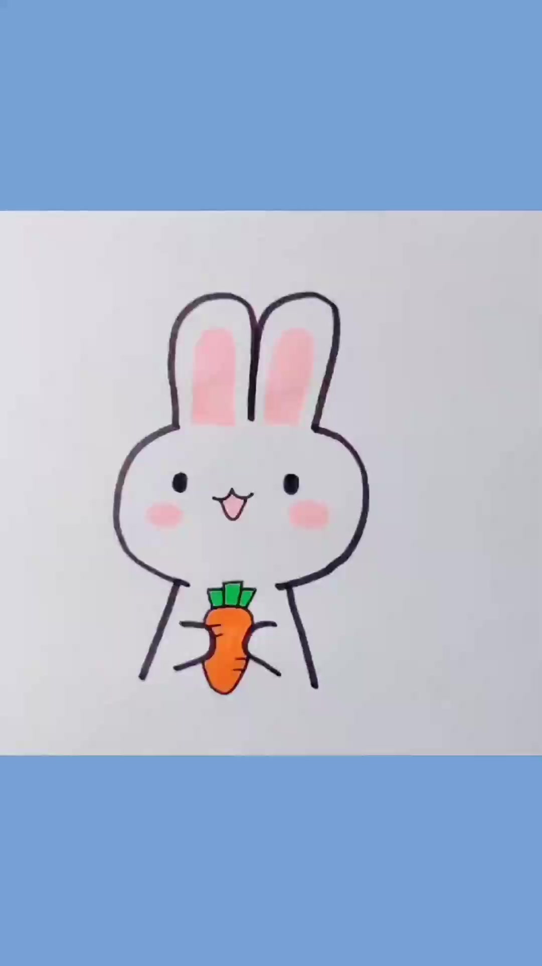 超简单的小白兔简笔画一学就会赶快收藏下来吧