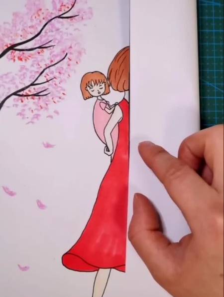 最美女神画画简笔画创意美术-度小视