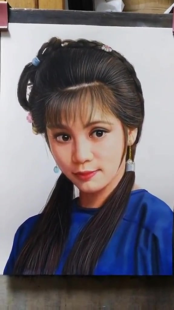 彩铅手绘画翁美玲全过程