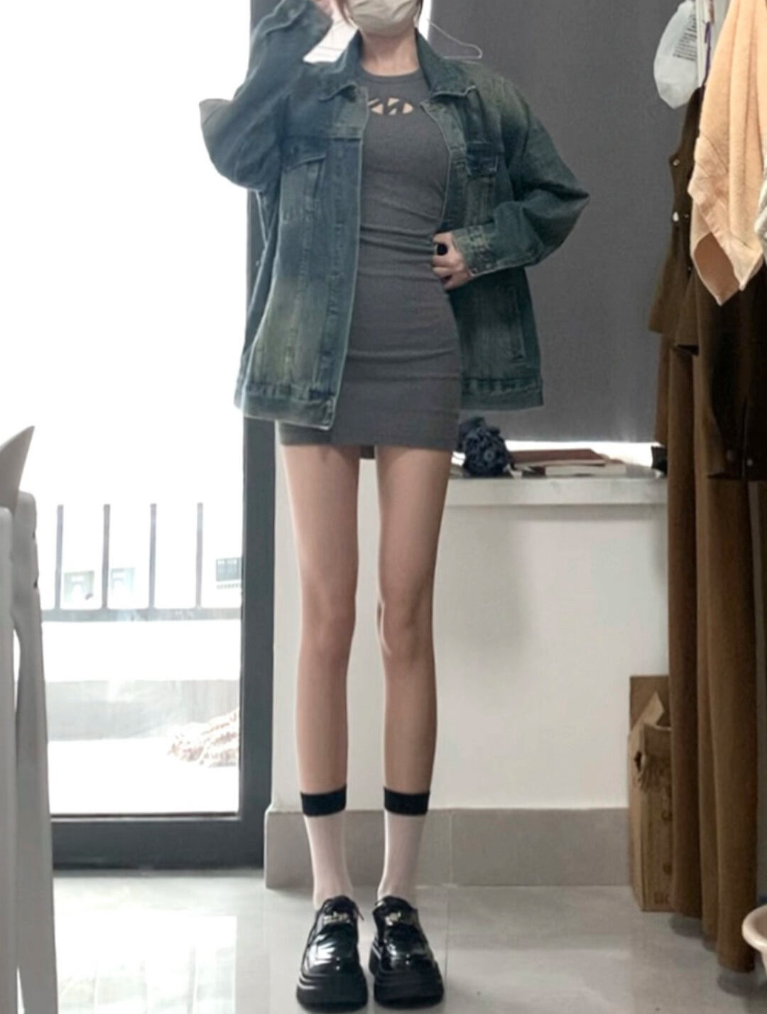 165/85斤的腿 明天一定好好减肥!
