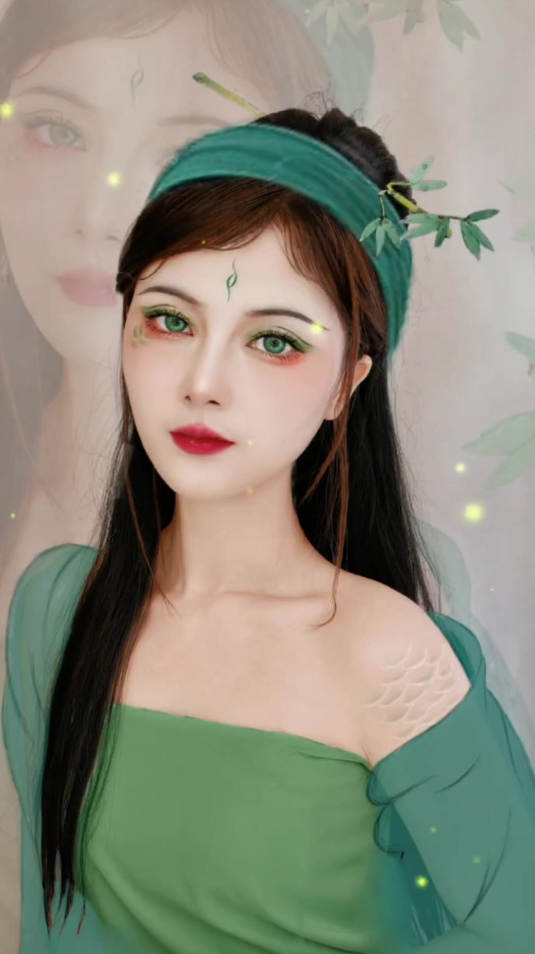 创意古风妆画中人系列青蛇