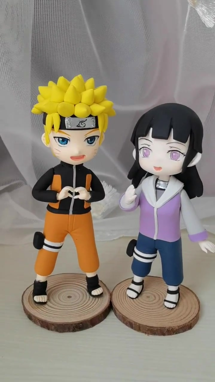 超轻粘土自制,火影忍者鸣人雏田-度小视