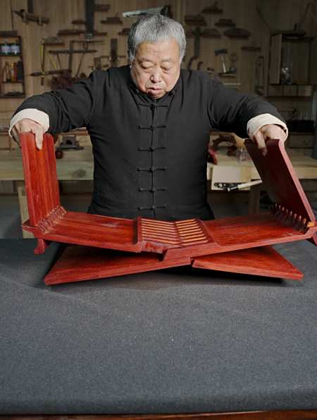 一块精选整木凿制鲁班凳,中号将军案,大号将军案,高腿将军案-度小视