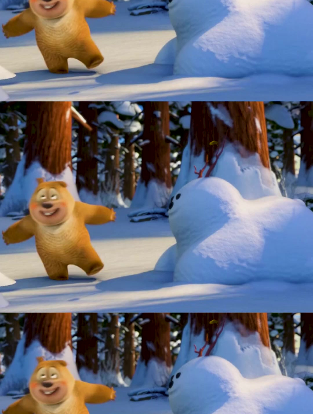 可爱的熊二和团子