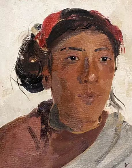 油画大合集,《蒙古包中作者》常书鸿