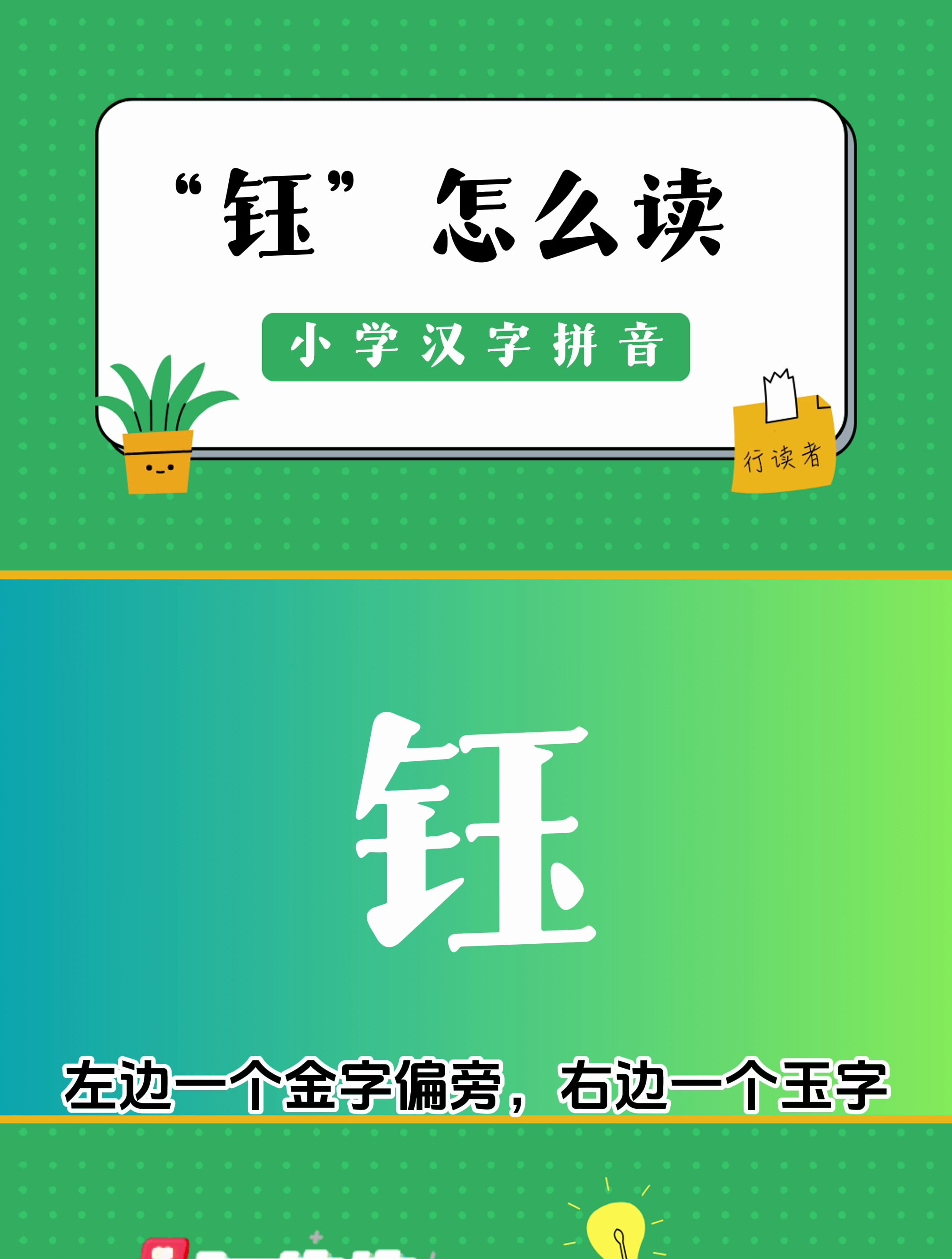 "钰"字意为珍宝,你知道它的读者是什么吗?