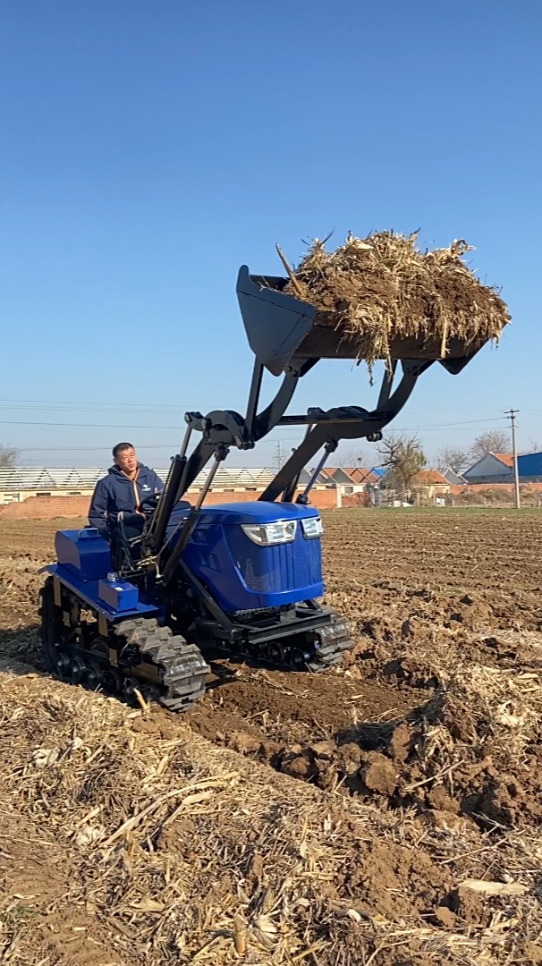 旋耕机大型乘坐履带式拖拉机多功能开沟除草机柴油微耕机
