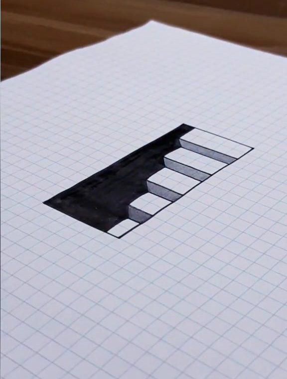 视觉艺术,绘制3d立体画视觉错觉,超解压-度小视