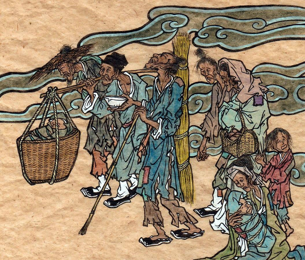 古代饥荒频发,为何百姓放着河里的鱼虾不抓,宁可吃草根啃树皮?